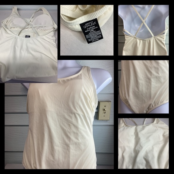 Essentials Cream one piece swimsuit - Picture 4 of 5